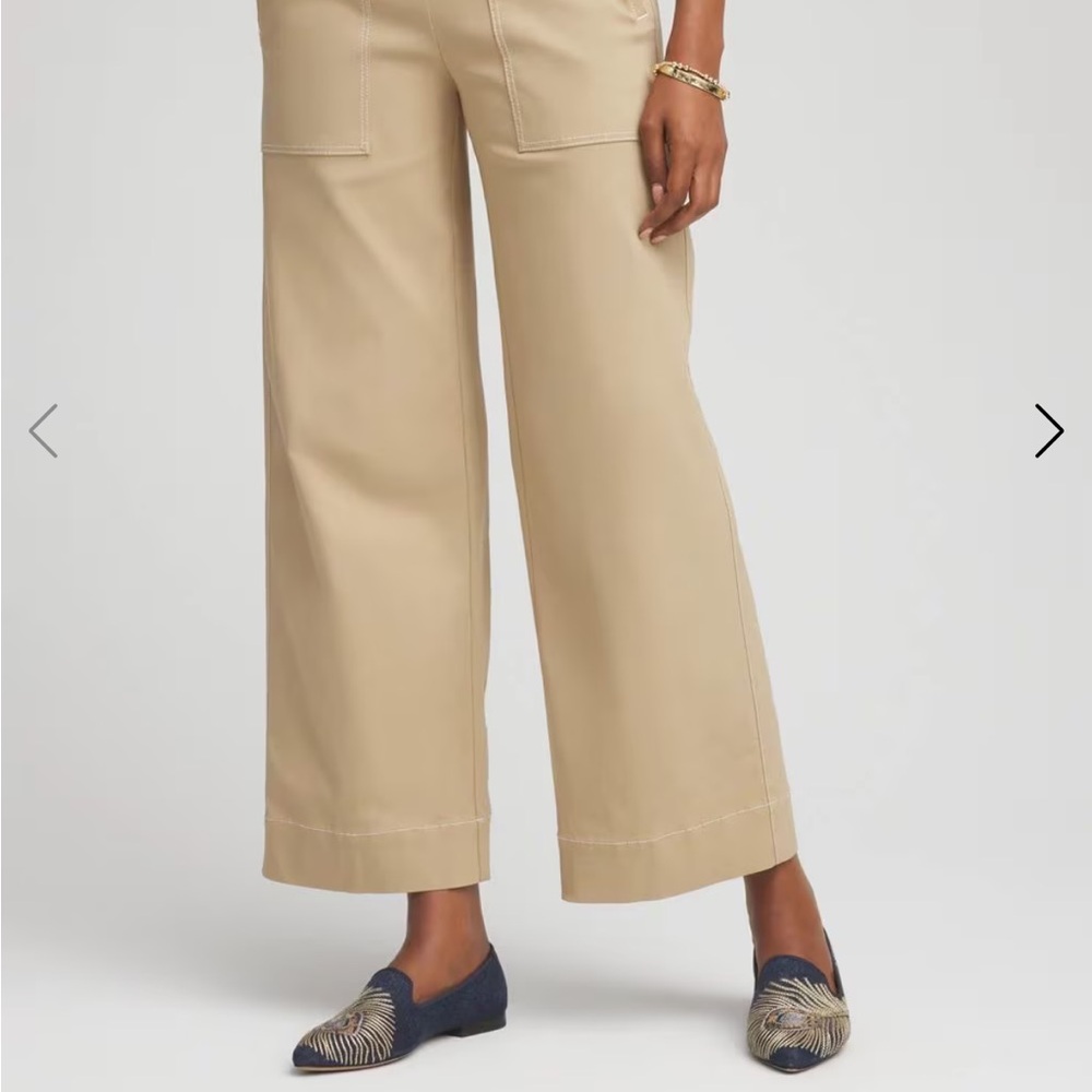 Chico's Tan Wide-Leg Pants